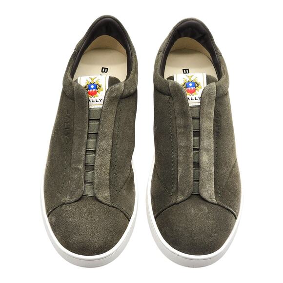 Bally Crest Romy Suede Slip On Men’s Sneakers Green - NWB $400 - Picture 4 of 7